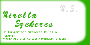 mirella szekeres business card